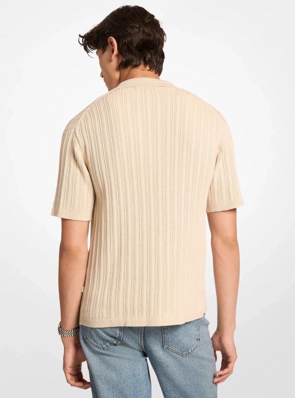 Michael Kors Textured Knit Polo Shirt - Preorder