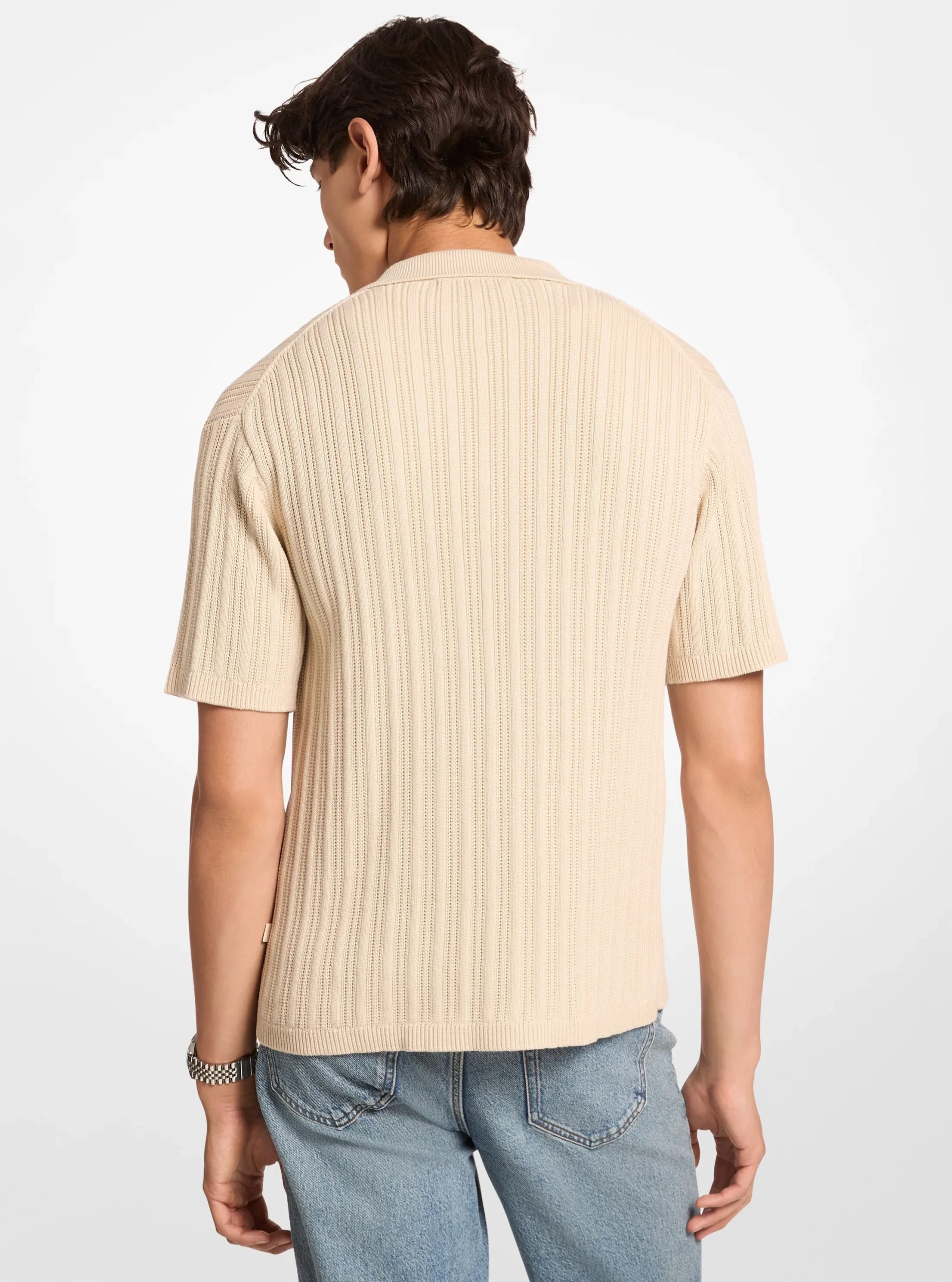 Michael Kors Textured Knit Polo Shirt - Preorder