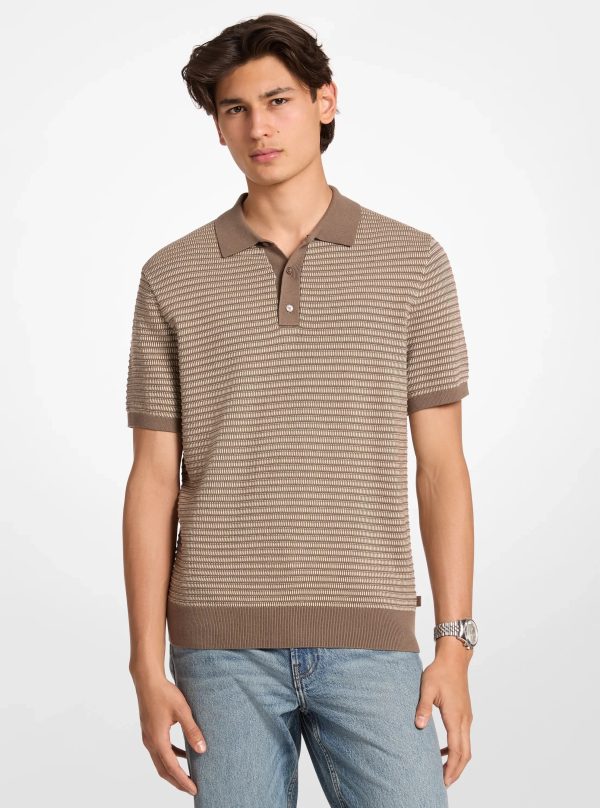 Michael Kors Two-Tone Knit Polo Shirt - Preorder