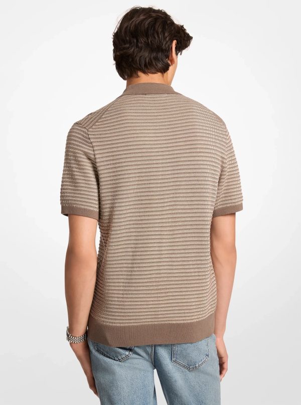 Michael Kors Two-Tone Knit Polo Shirt - Preorder