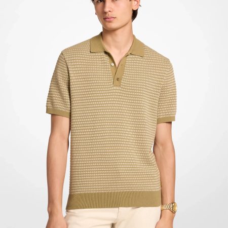 Michael Kors Two-Tone Knit Polo Shirt - Preorder — Oregano