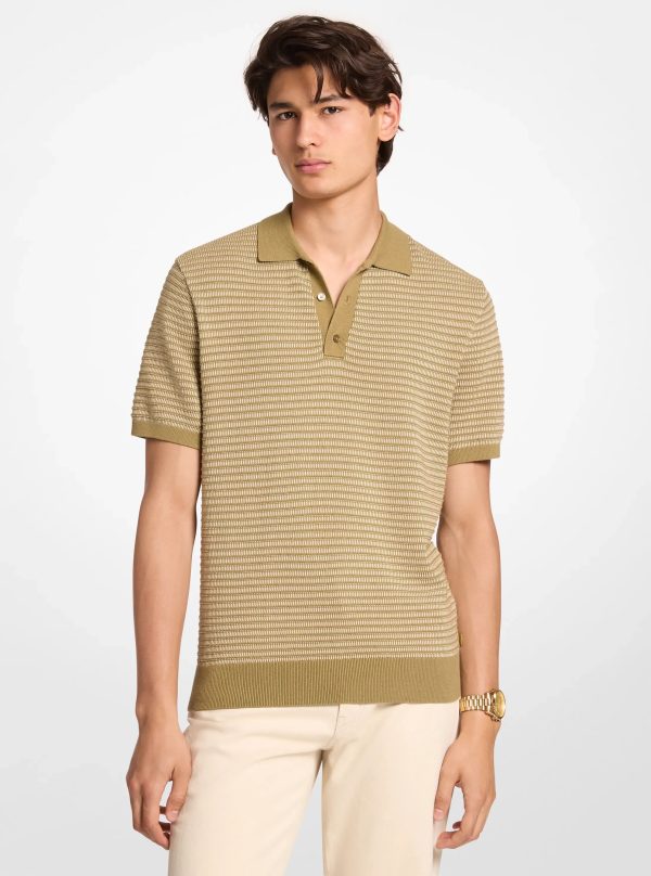 Michael Kors Two-Tone Knit Polo Shirt - Preorder