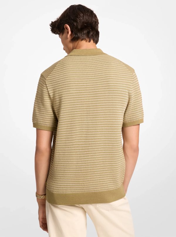 Michael Kors Two-Tone Knit Polo Shirt - Preorder