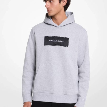 Michael Kors Logo Cotton Blend Hoodie - Preorder — Heather Grey