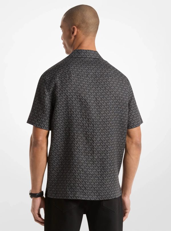 Michael Kors Signature Logo Linen Camp Shirt - Preorder