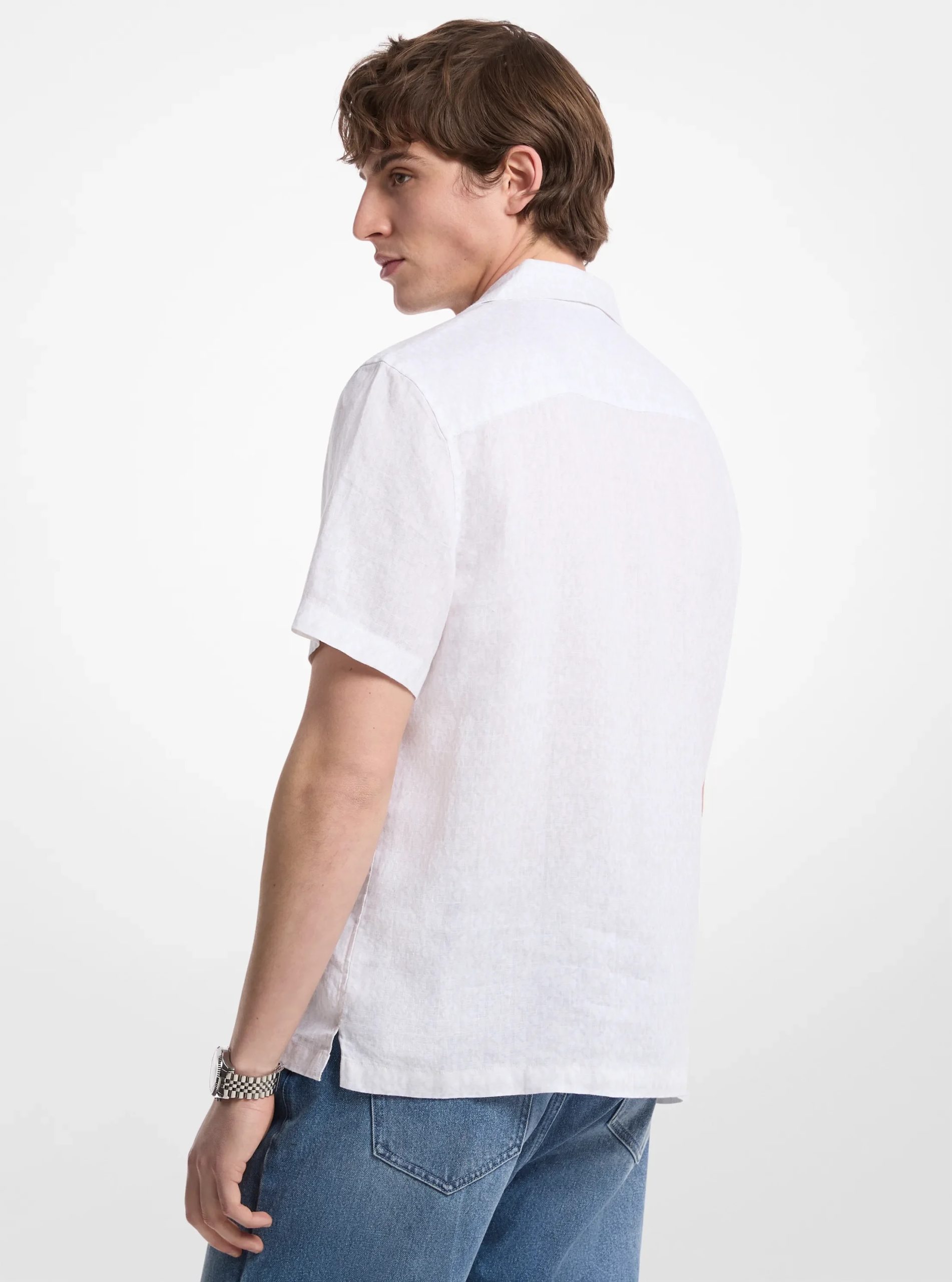 Michael Kors Signature Logo Linen Camp Shirt - Preorder - Image 6