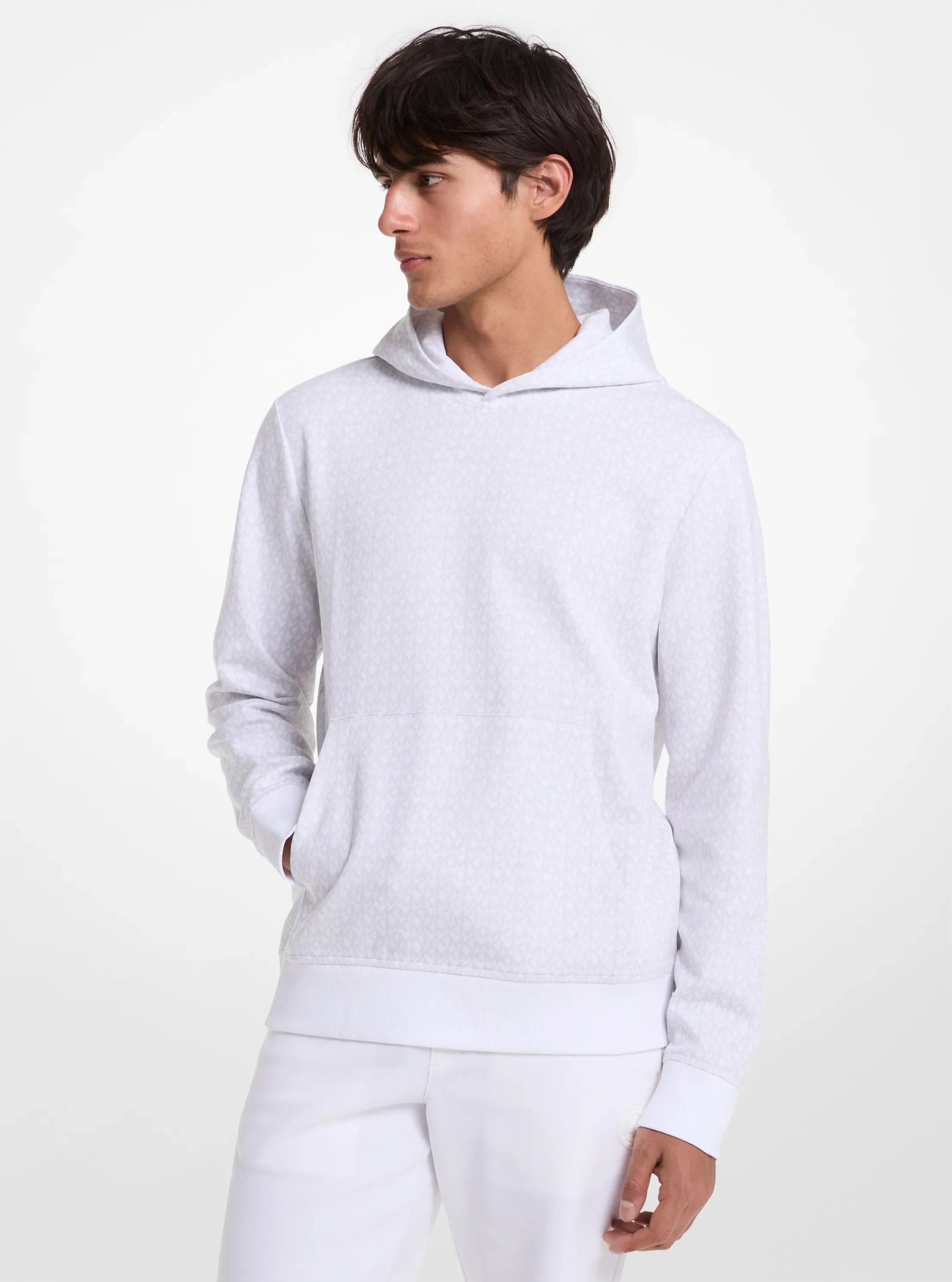 Michael Kors Signature Logo Cotton Blend Hoodie - Preorder