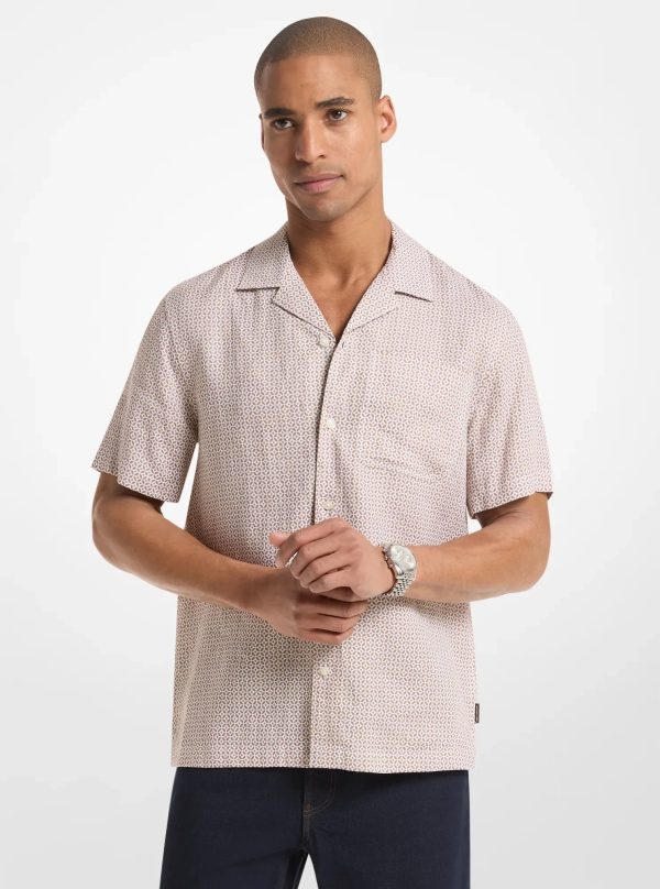 Michael Kors Tile Print Linen Shirt - Preorder