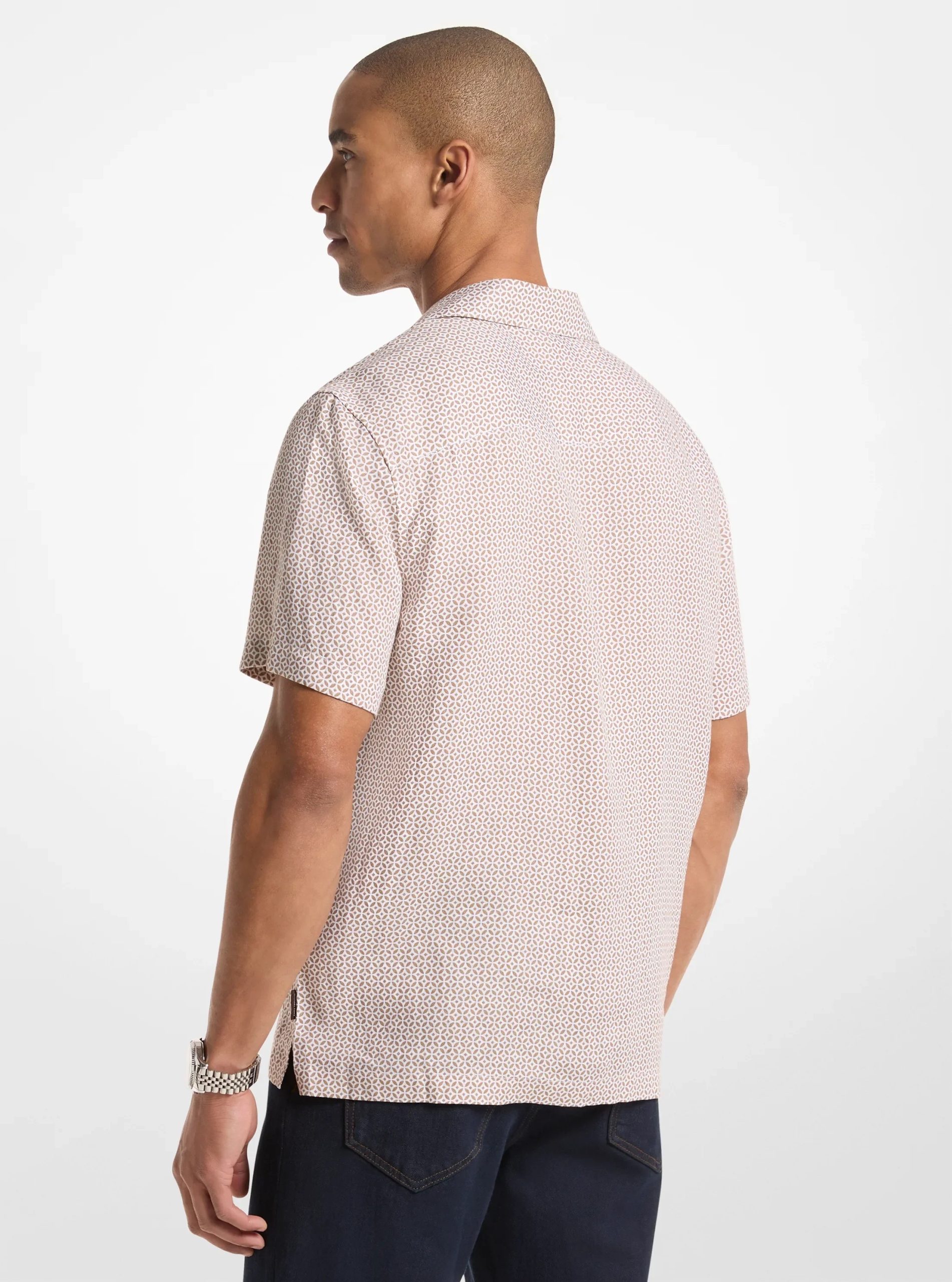 Michael Kors Tile Print Linen Shirt - Preorder - Image 4