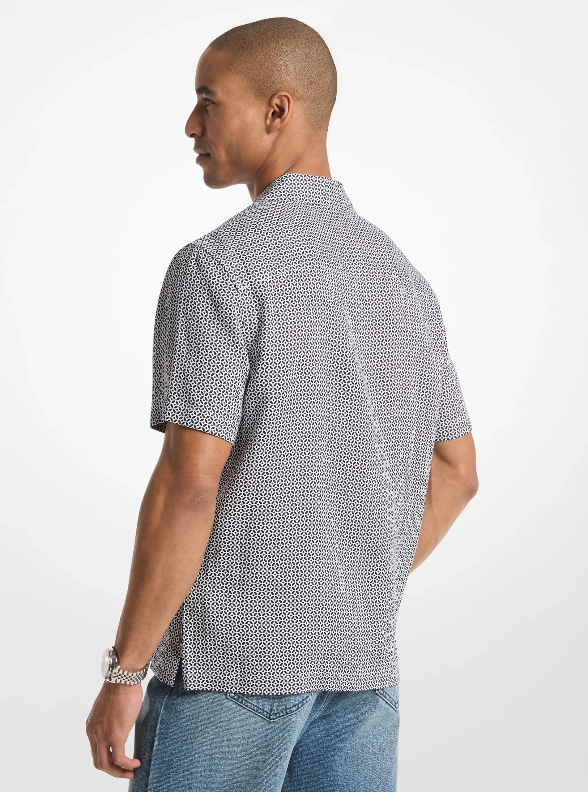 Michael Kors Tile Print Linen Shirt - Preorder - Image 2
