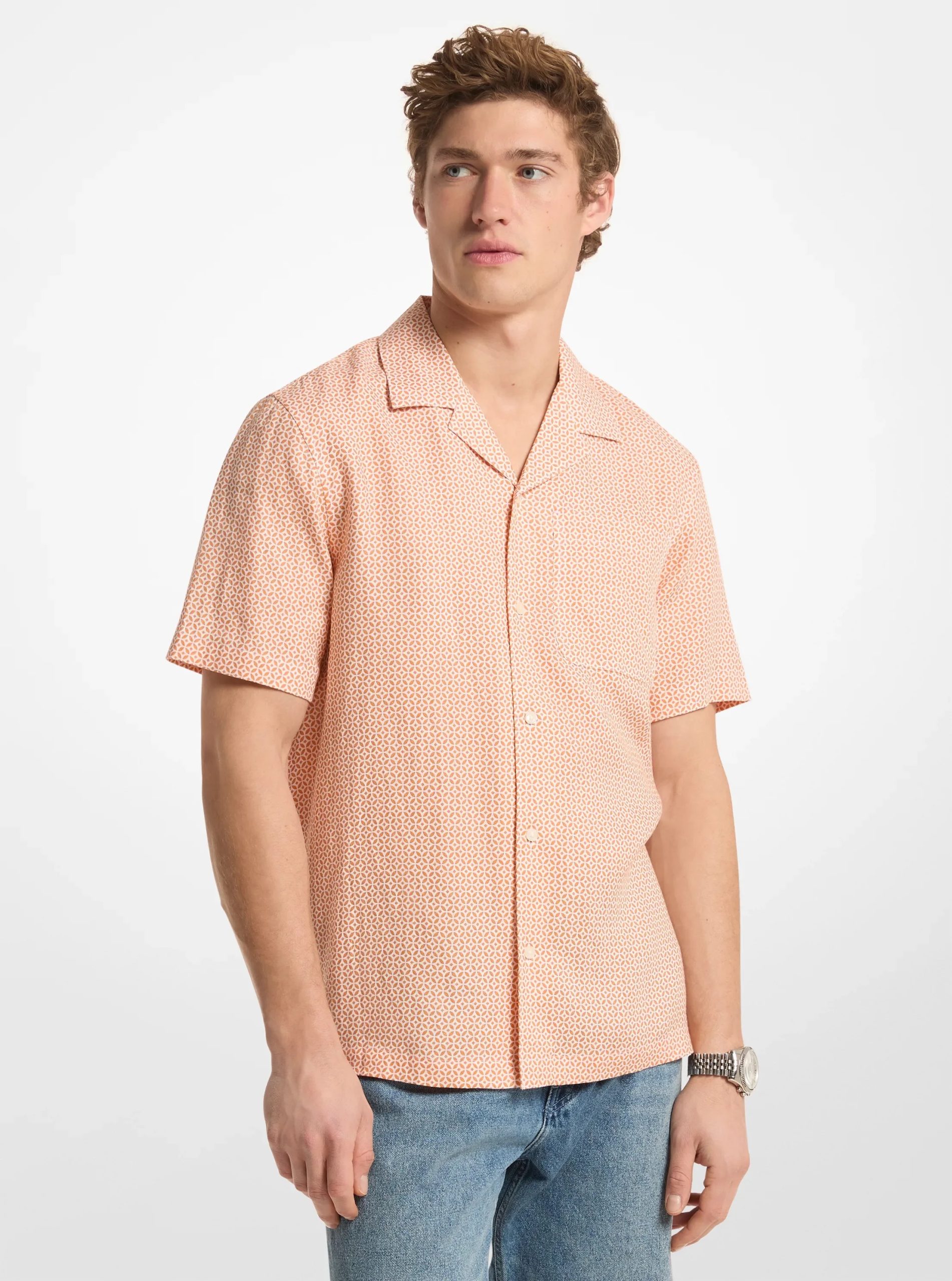 Michael Kors Tile Print Linen Shirt - Preorder - Image 5