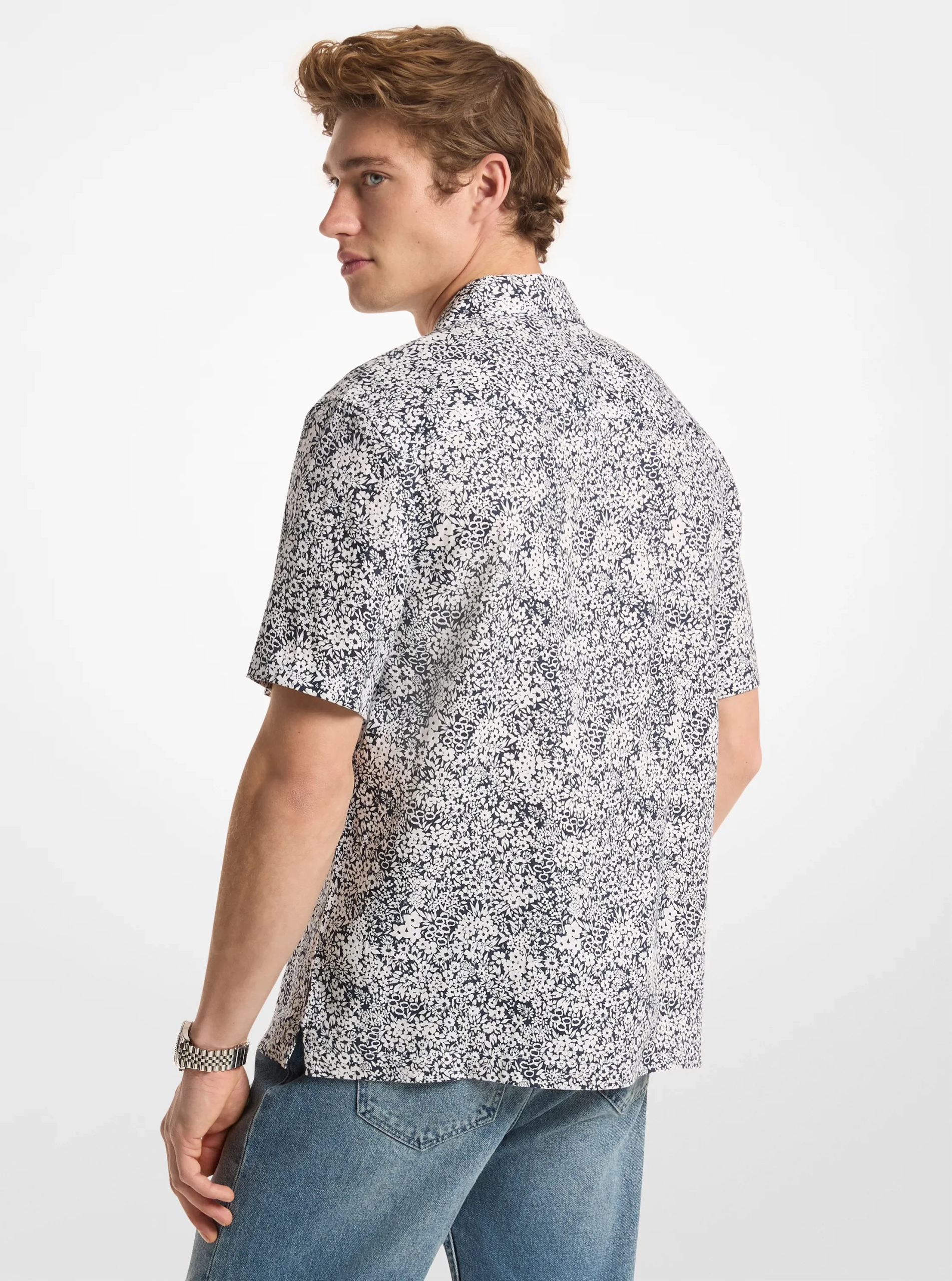Michael Kors Floral Print Linen Shirt - Preorder
