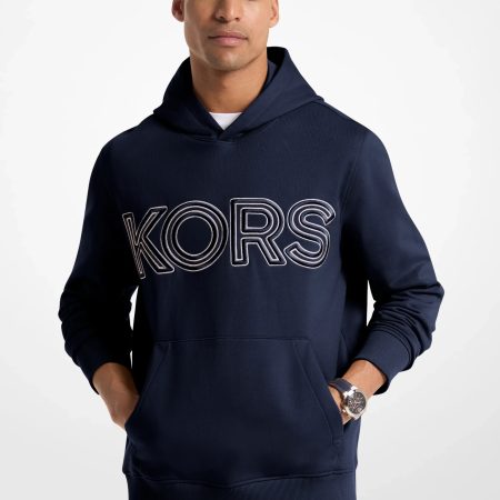 Michael Kors Logo Cotton Hoodie - Preorder — Midnight