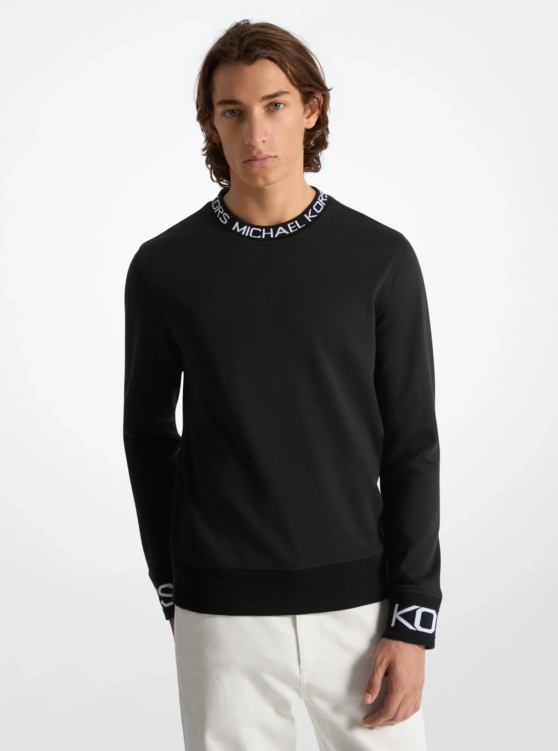 Michael Kors Logo Trim Cotton Blend Sweatshirt - Preorder