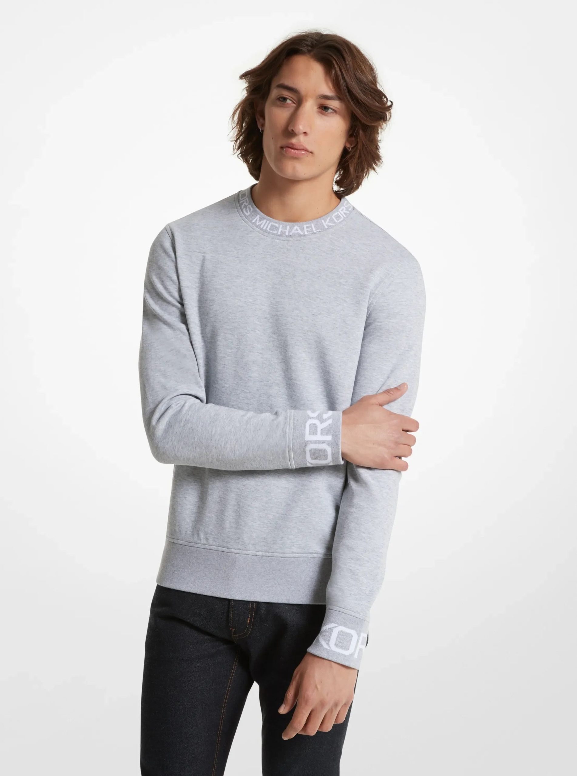 Michael Kors Logo Trim Cotton Blend Sweatshirt - Preorder
