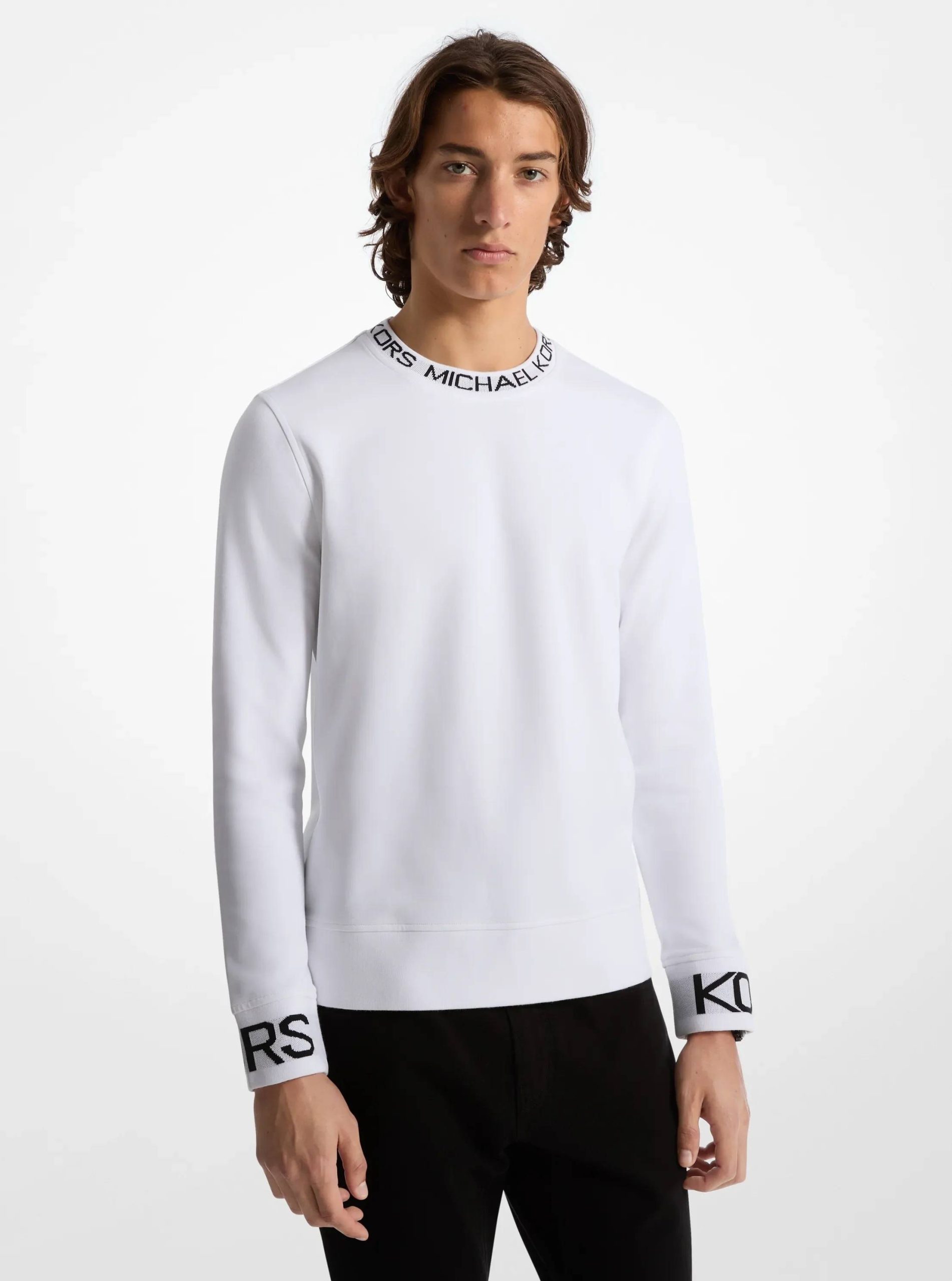 Michael Kors Logo Trim Cotton Blend Sweatshirt - Preorder