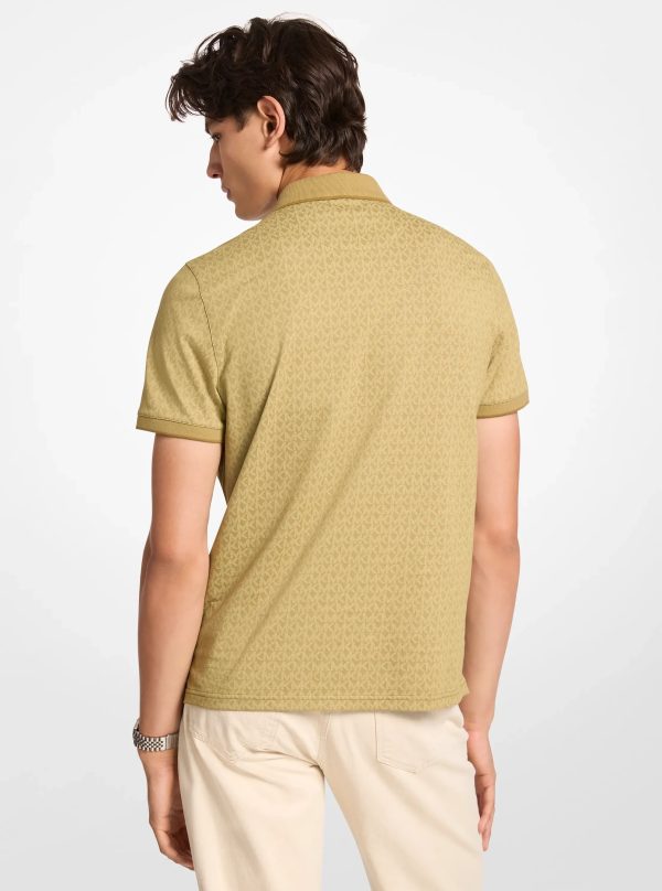 Michael Kors Greenwich Signature Logo Print Cotton Polo Shirt - Preorder