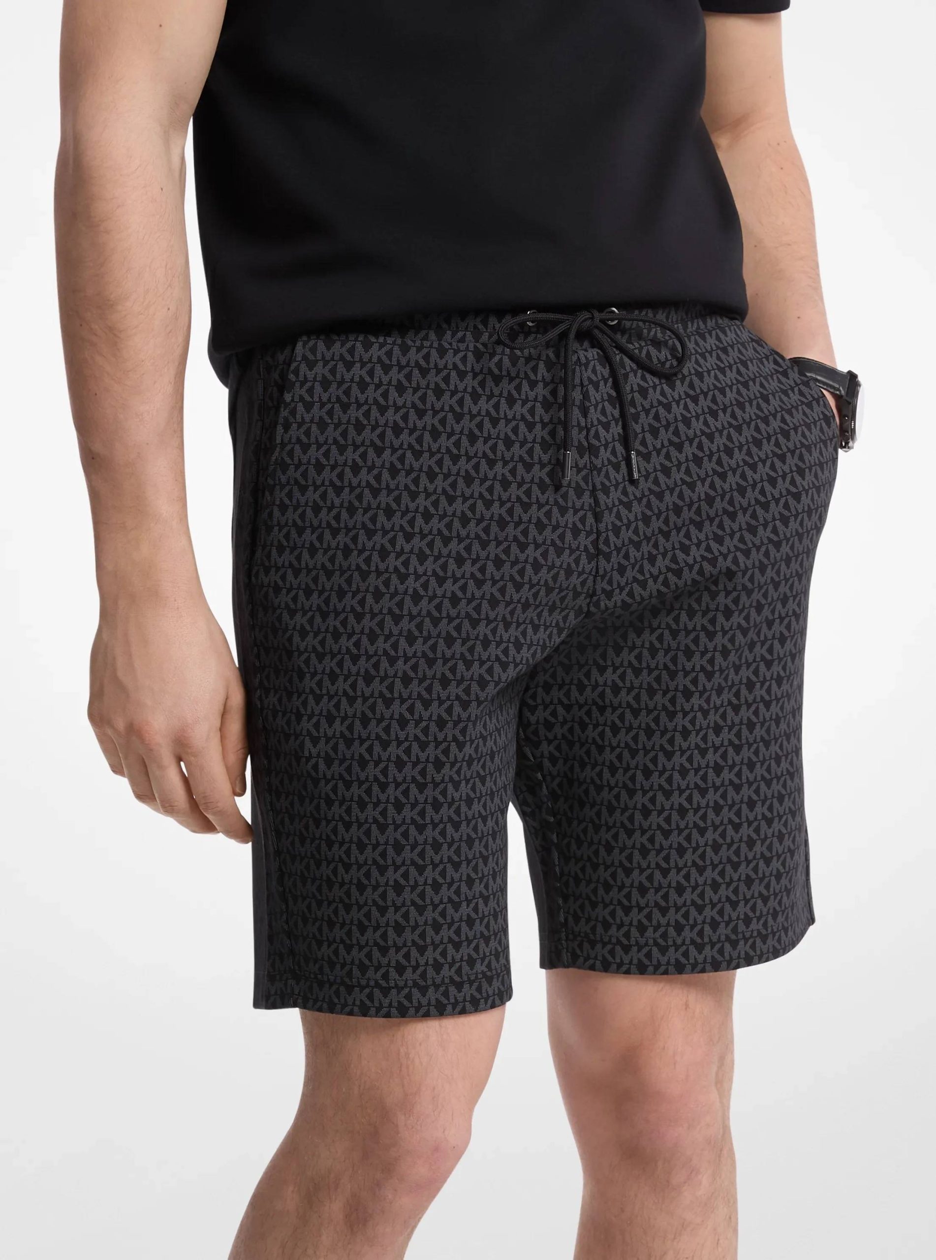 Michael Kors Signature Logo Cotton Blend Shorts - Preorder - Image 3