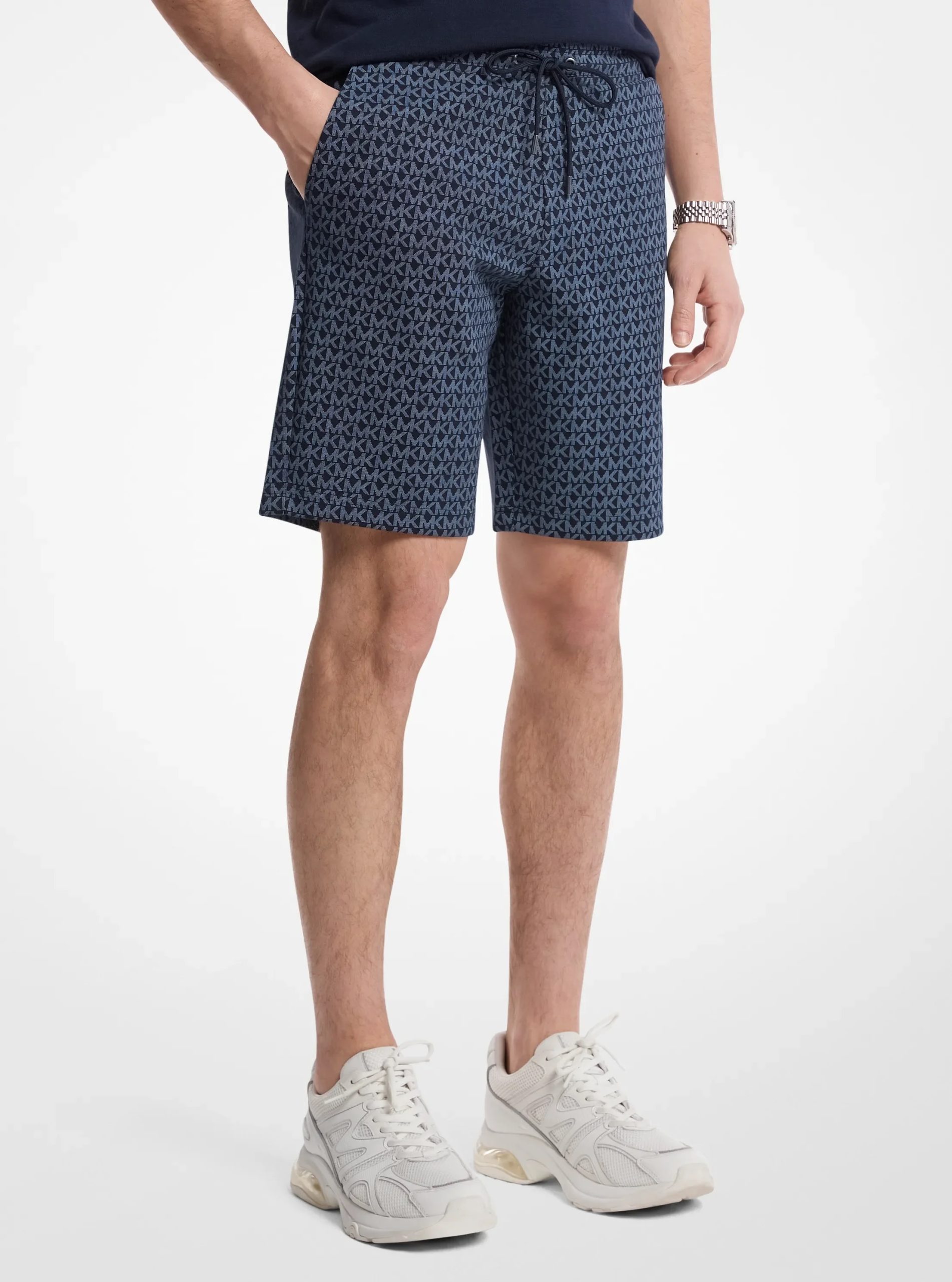 Michael Kors Signature Logo Cotton Blend Shorts - Preorder