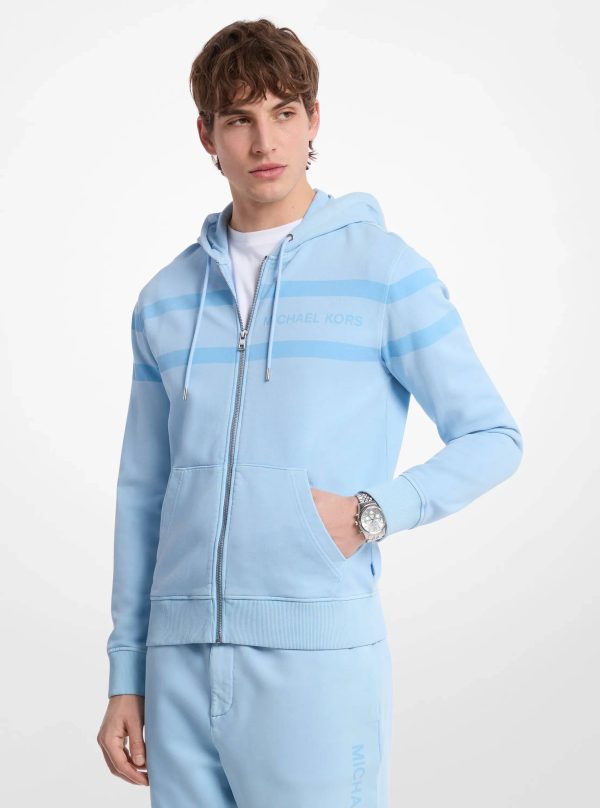 Michael Kors Logo Garment-Dyed Cotton Zip Up Hoodie - Preorder