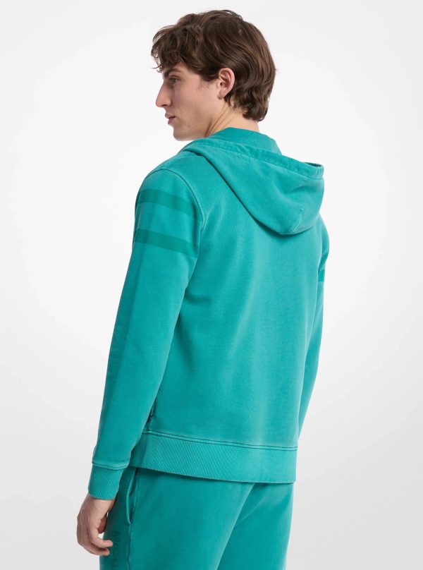 Michael Kors Logo Garment-Dyed Cotton Zip Up Hoodie - Preorder