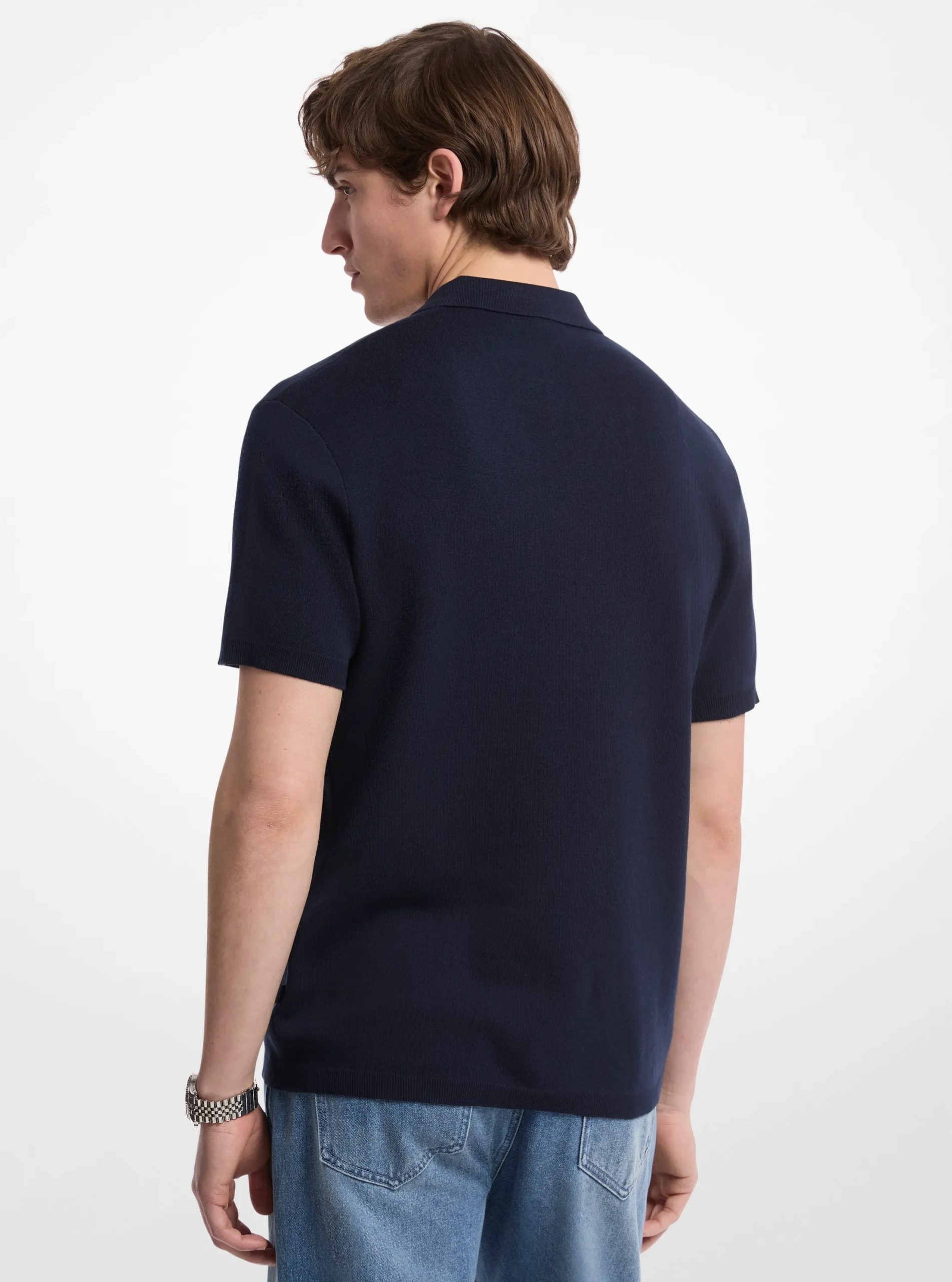 Michael Kors Cotton Zip-Up Polo Shirt - Preorder