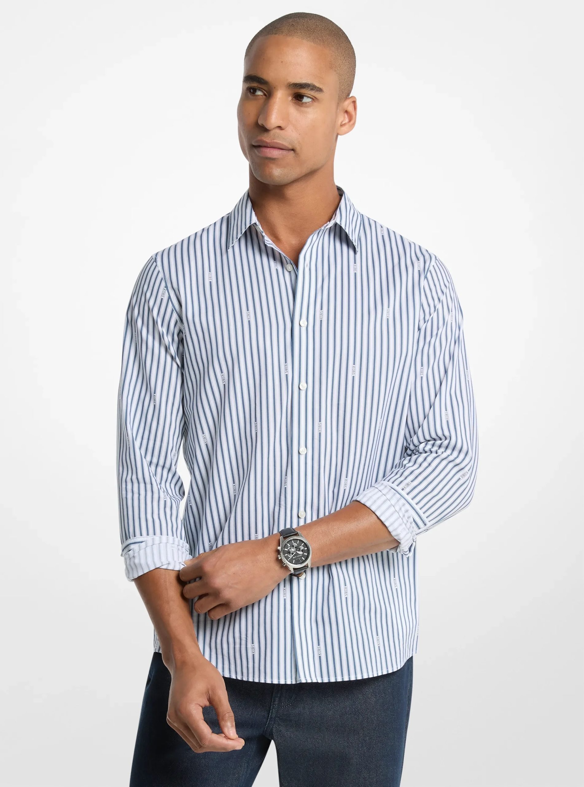 Michael Kors Striped Cotton Blend Shirt - Preorder