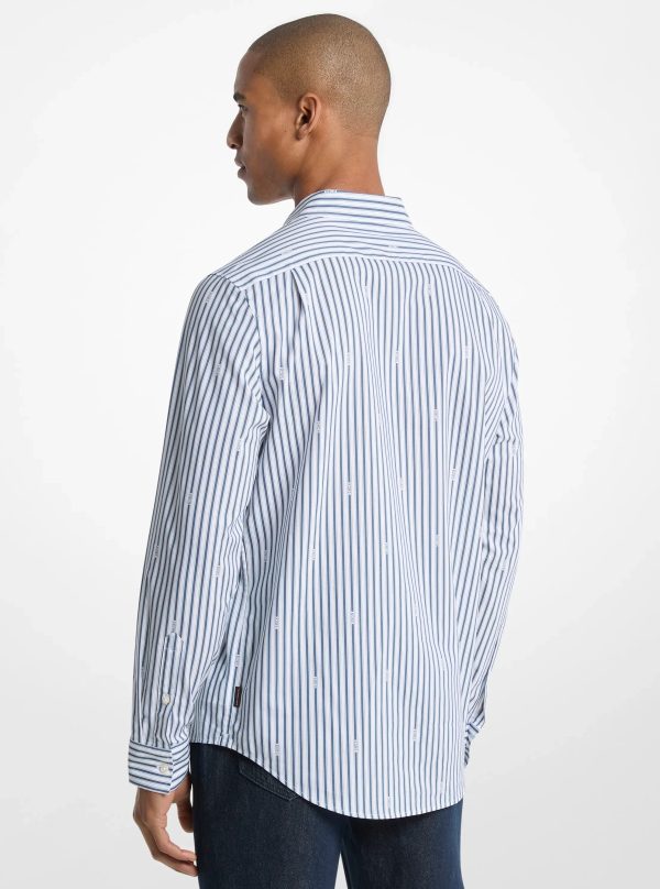 Michael Kors Striped Cotton Blend Shirt - Preorder
