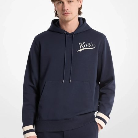 Michael Kors KORS Varsity Knit Cotton Blend Hoodie - Preorder — Midnight