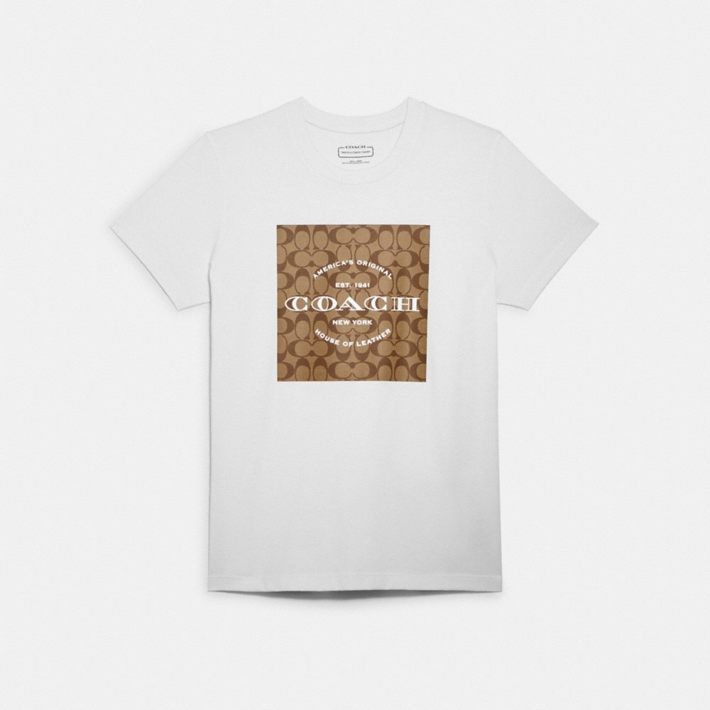 Coach Outlet Signature T-Shirt In Organic Cotton - Preorder