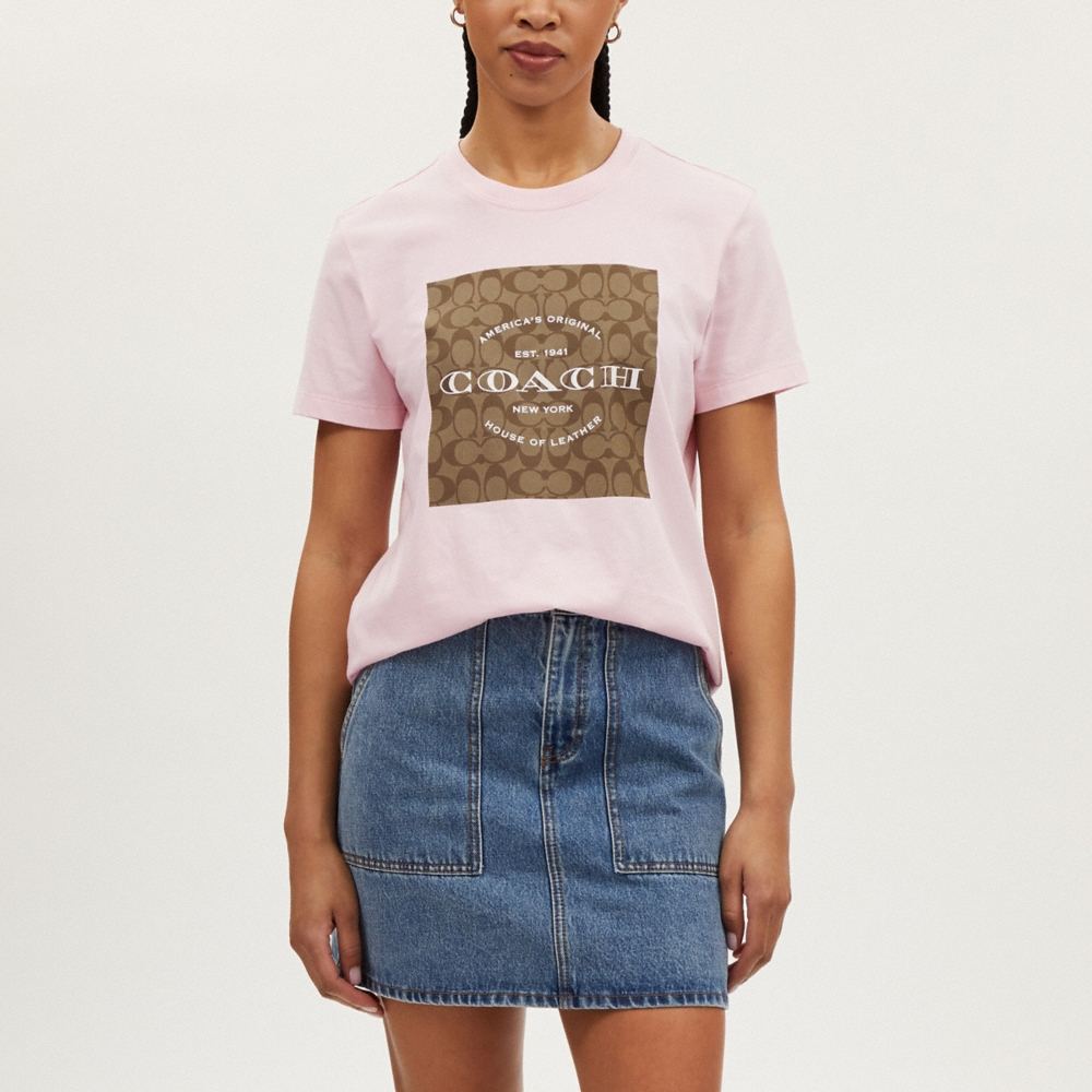 Coach Outlet Signature T-Shirt In Organic Cotton - Preorder