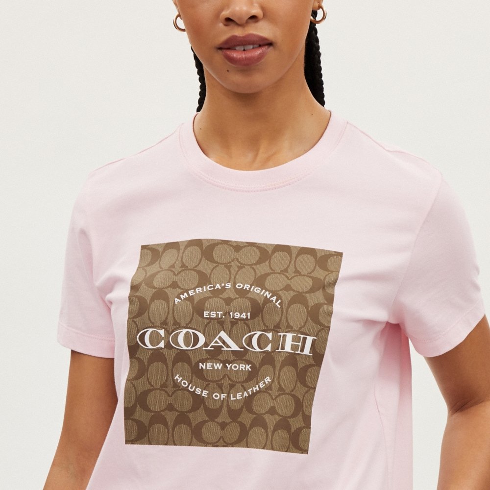 Coach Outlet Signature T-Shirt In Organic Cotton - Preorder