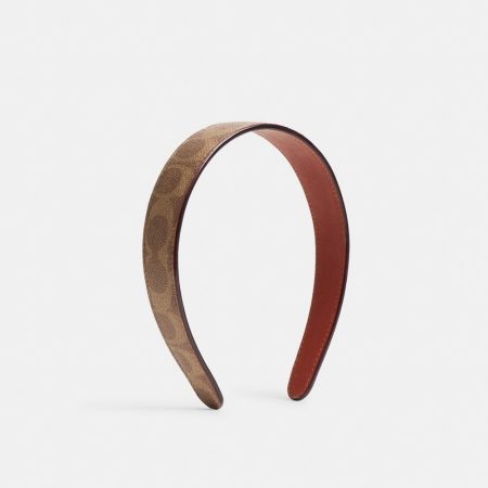 Coach Outlet Signature Headband - Preorder — Tan