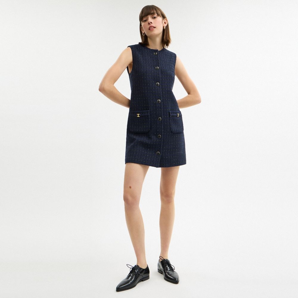 Coach Outlet Heritage C Boucle Dress - Preorder