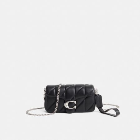 Coach Restored Tabby Crossbody Wristlet With Pillow Quilting - Preorder — Silver/Black