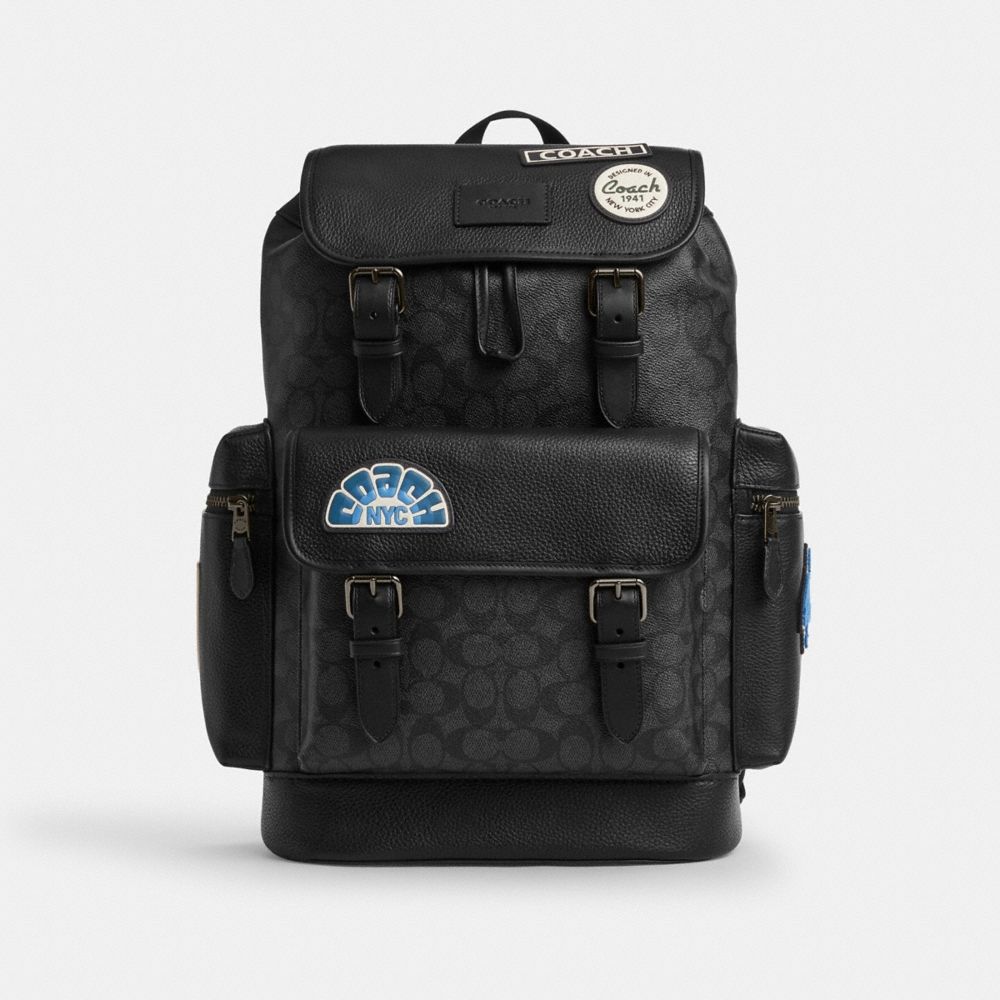 Coach Outlet Sprint Backpack In Signature Canvas With Patches - Preorder