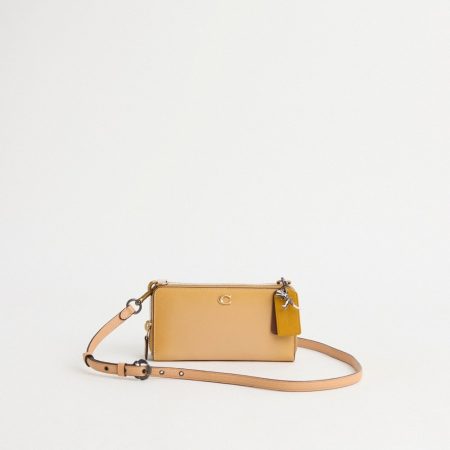 Coach Custom Double-Up Crossbody Creation - Preorder — Brass/Tan