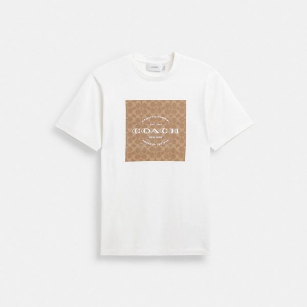 Coach Outlet Signature Square T-Shirt In Organic Cotton - Preorder