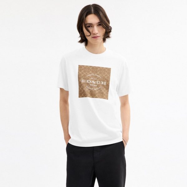 Coach Outlet Signature Square T-Shirt In Organic Cotton - Preorder