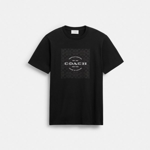 Coach Outlet Signature Square T-Shirt In Organic Cotton - Preorder