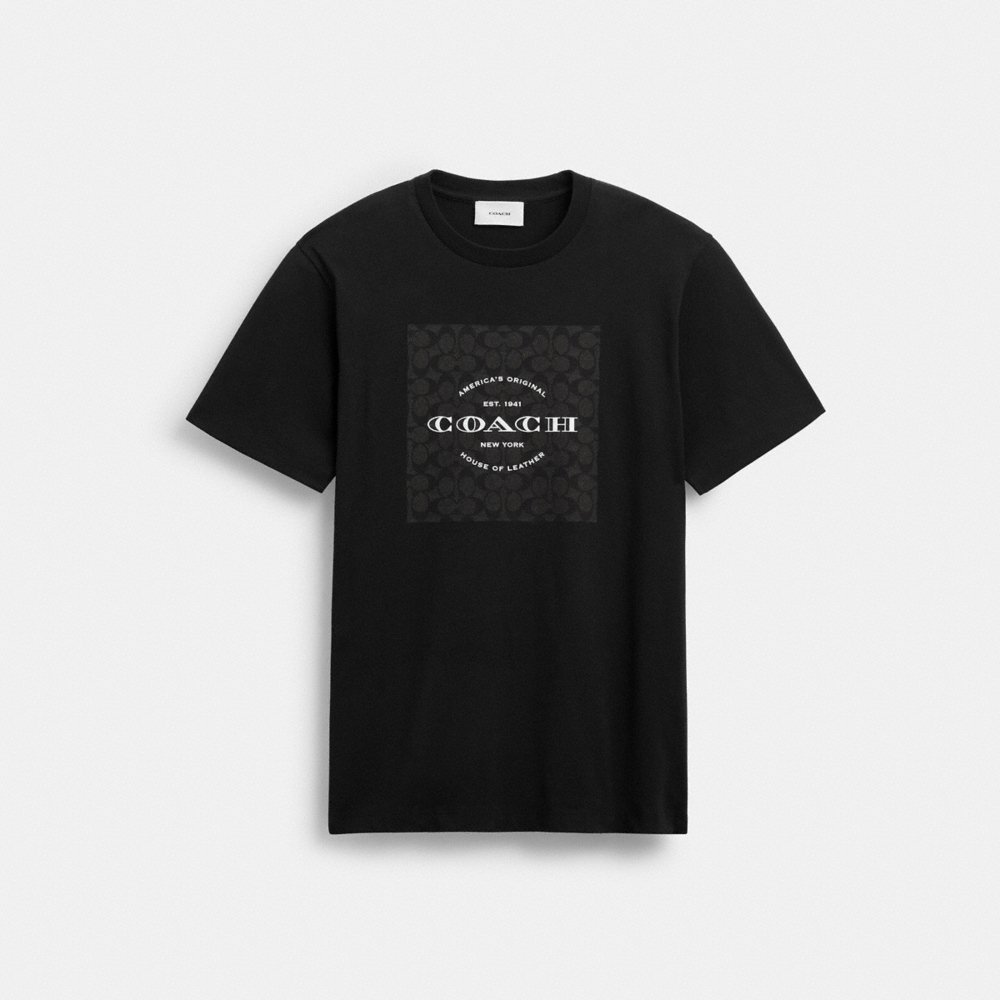 Coach Outlet Signature Square T-Shirt In Organic Cotton - Preorder - Image 2