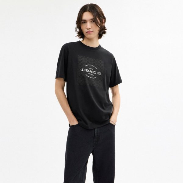 Coach Outlet Signature Square T-Shirt In Organic Cotton - Preorder