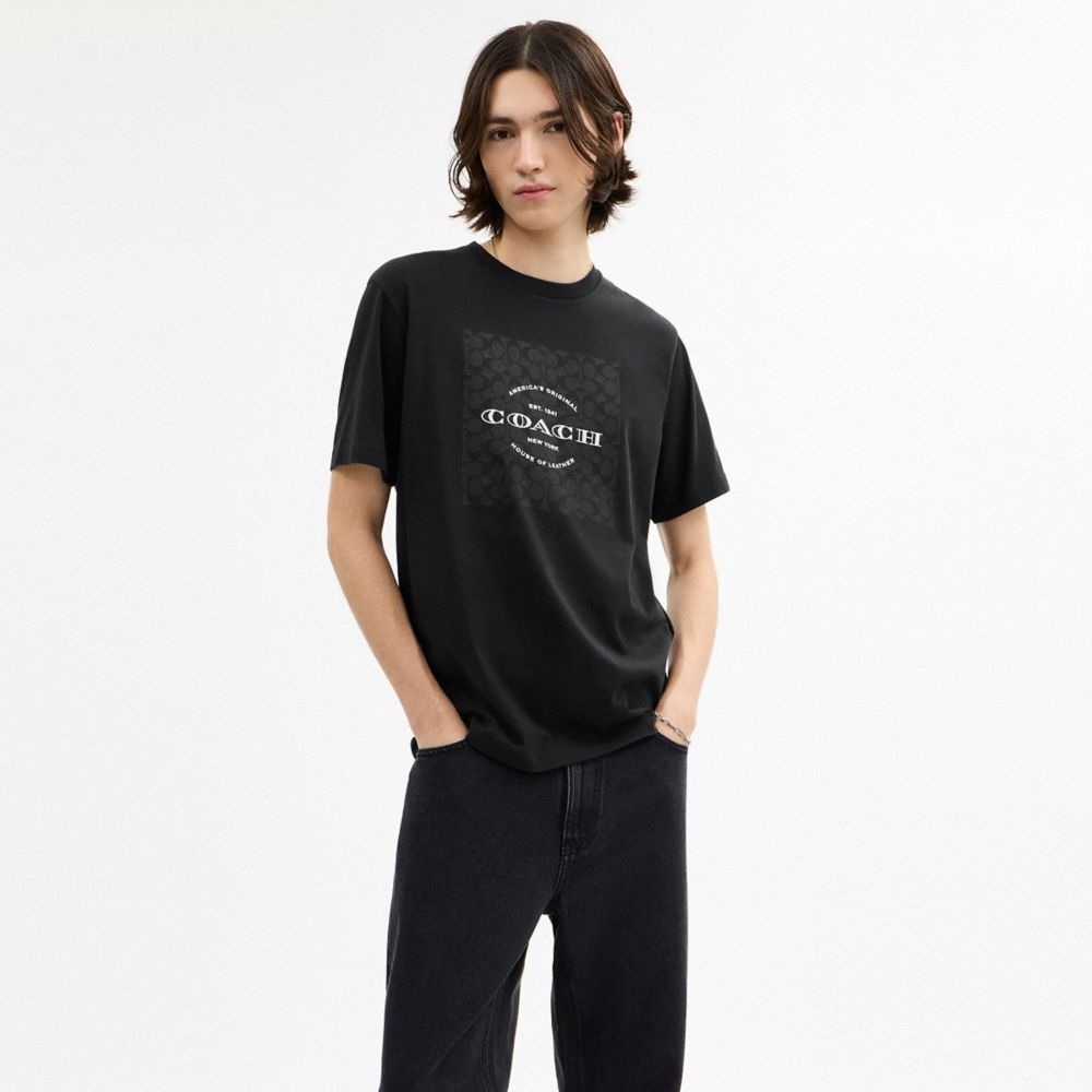 Coach Outlet Signature Square T-Shirt In Organic Cotton - Preorder - Image 6
