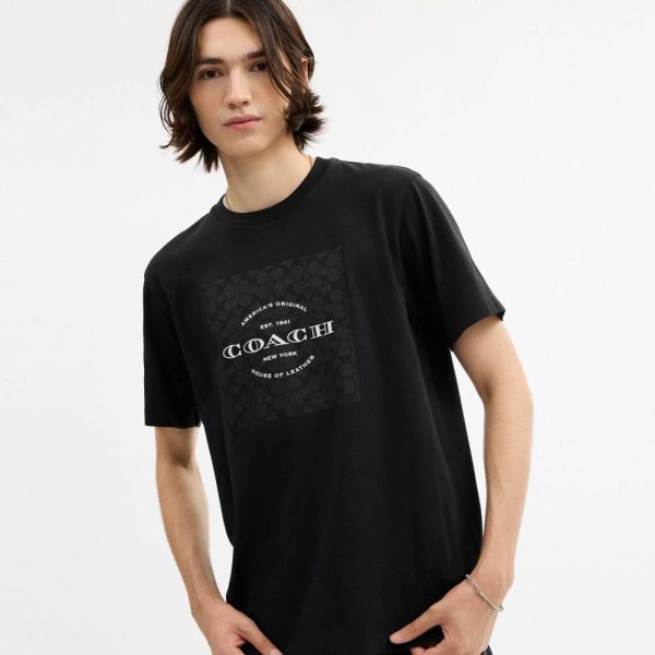 Coach Outlet Signature Square T-Shirt In Organic Cotton - Preorder