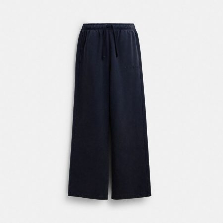Coach Outlet Garment Dyed Straight Leg Sweatpants - Preorder — Navy Blue
