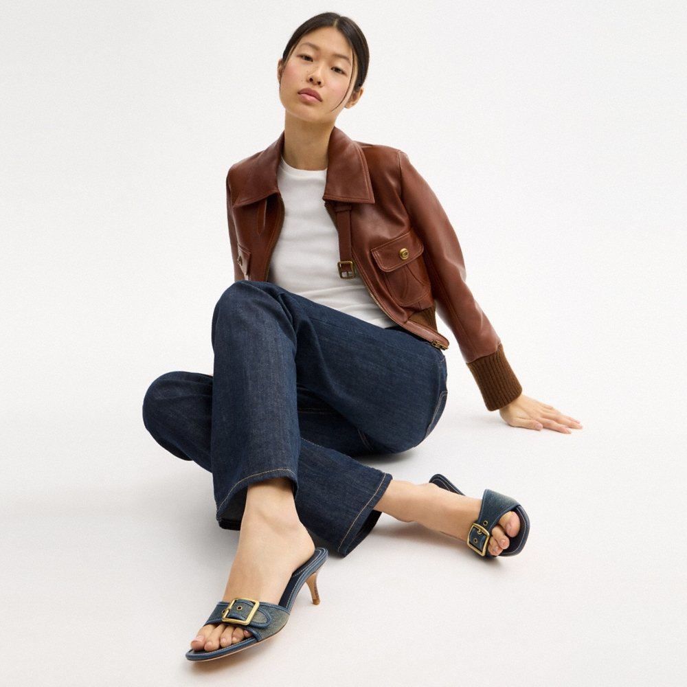 Coach Outlet Margot Sandal In Loved Denim - Preorder