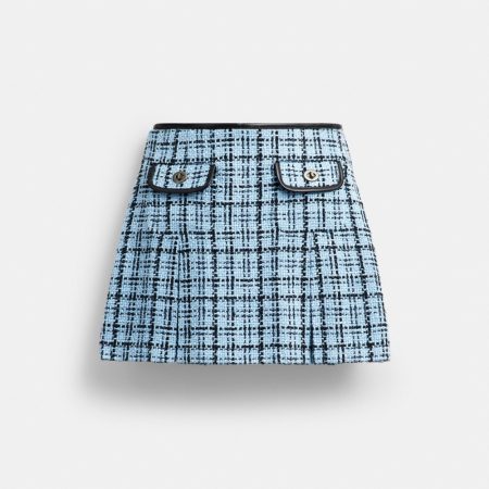 Coach Outlet Turnlock Tweed Skirt - Preorder — Blue