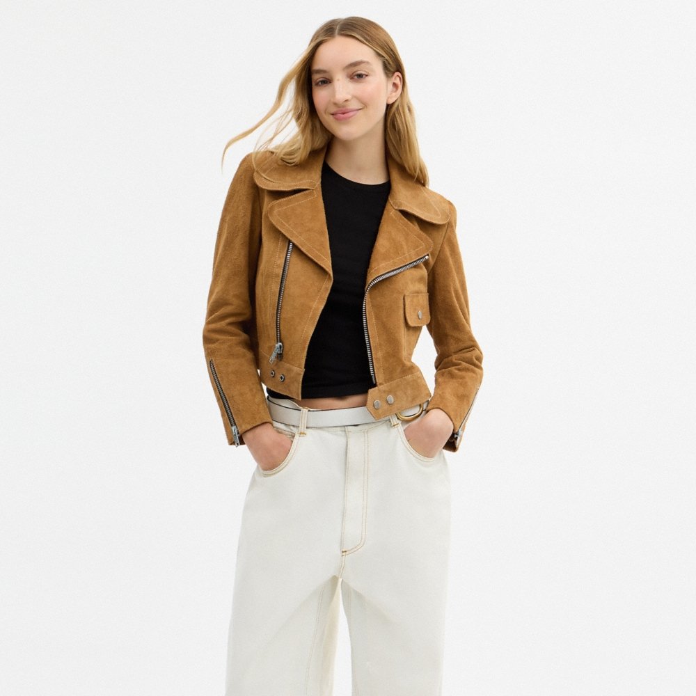 Coach Outlet Asymmetric Suede Jacket - Preorder - Image 3