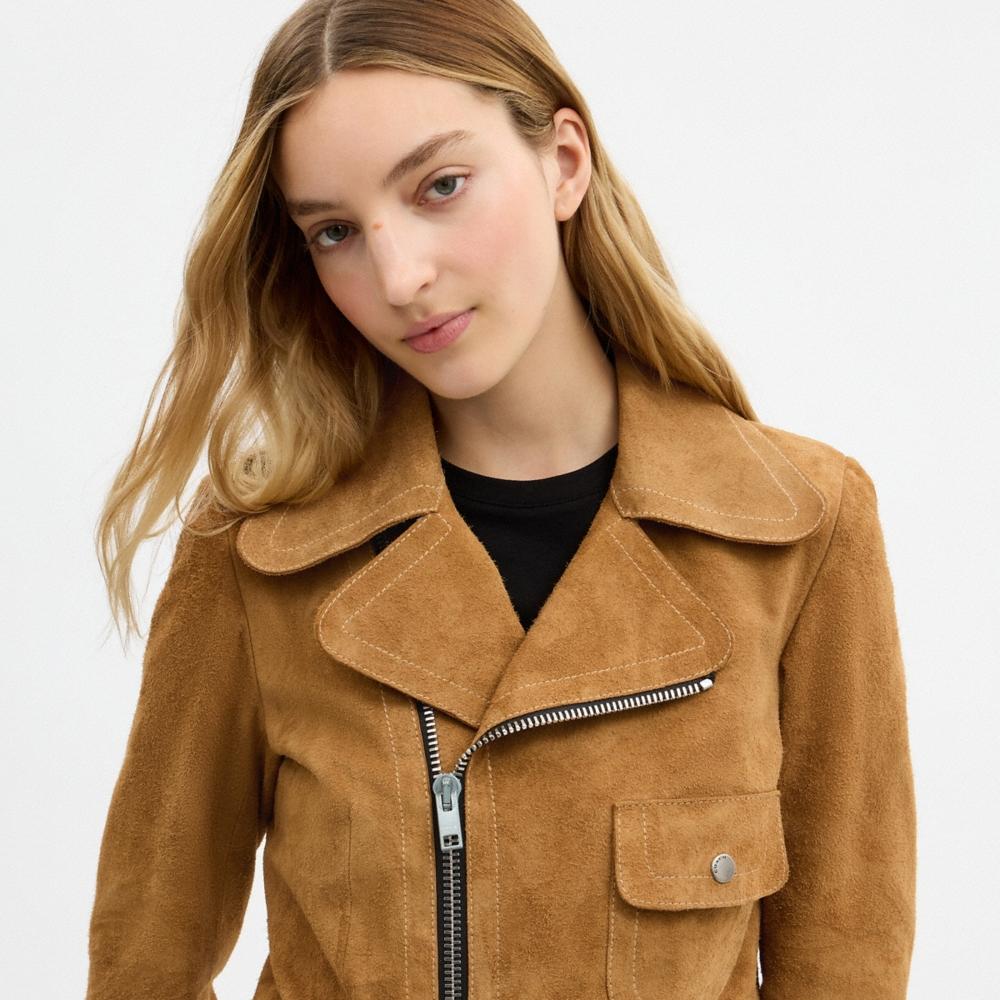 Coach Outlet Asymmetric Suede Jacket - Preorder - Image 5