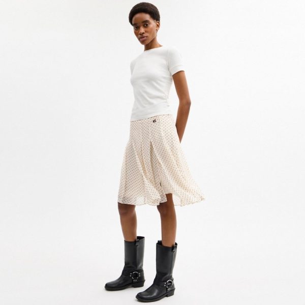 Coach Outlet Printed Asymmetrical Pleated Skirt - Preorder